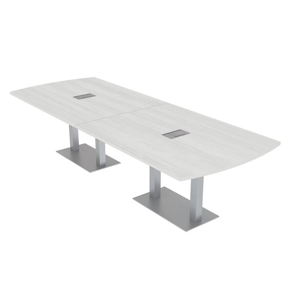 Skutchi Designs 45 in W, 120 in L, 29 in H, Engineered Wood Top, White HAR-AREC-46X119-DOU-ELEC-WHCYPRESS - main